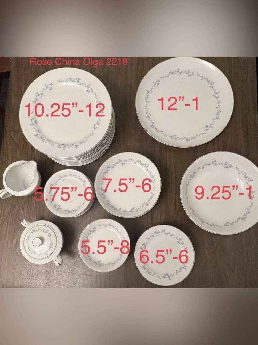 Vintage Rose “Olga” Pattern China - Set of 54